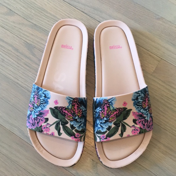 melissa beach slide floral